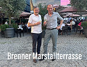 Brenner - Terrasse nach 4 Jahren wiedereröffnet: mediterranes Ambiente mit Olivenbäumen und ganz besonderem Flair (©Foto.Martin Schmitz)